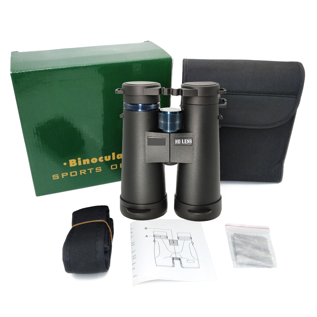 Tontube Best Hunting Binoculars HD 10X50/12X50  Professional Large Eyepiece Telescope
