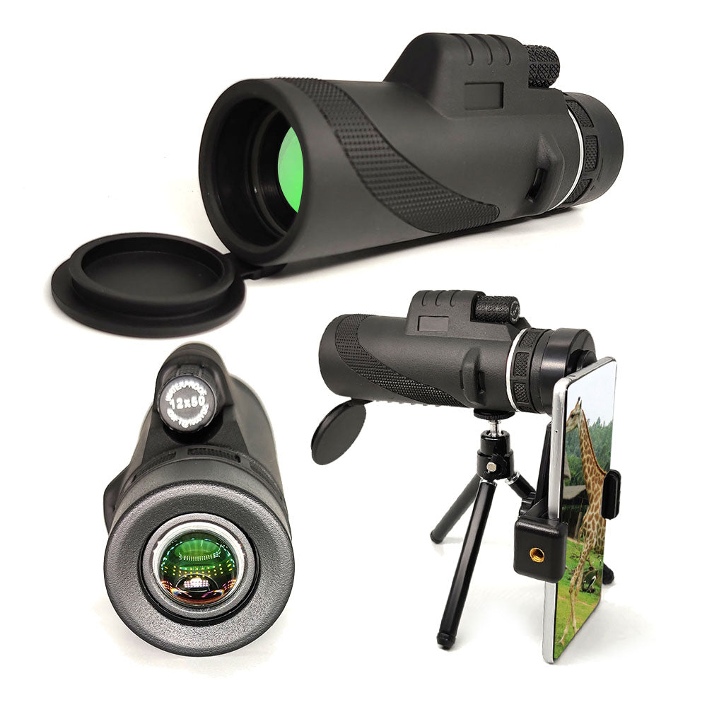 High Definition Monocular Telescope with FMC Lens & BAK4 Prism - Monocular Telescope HD Dual Focus for Wildlife Bird Watching