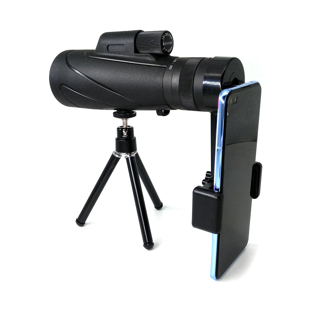 Tontube 10-30x50 long Zoom Monocular with Bak4 Prism Dual Focus High Power Telescope