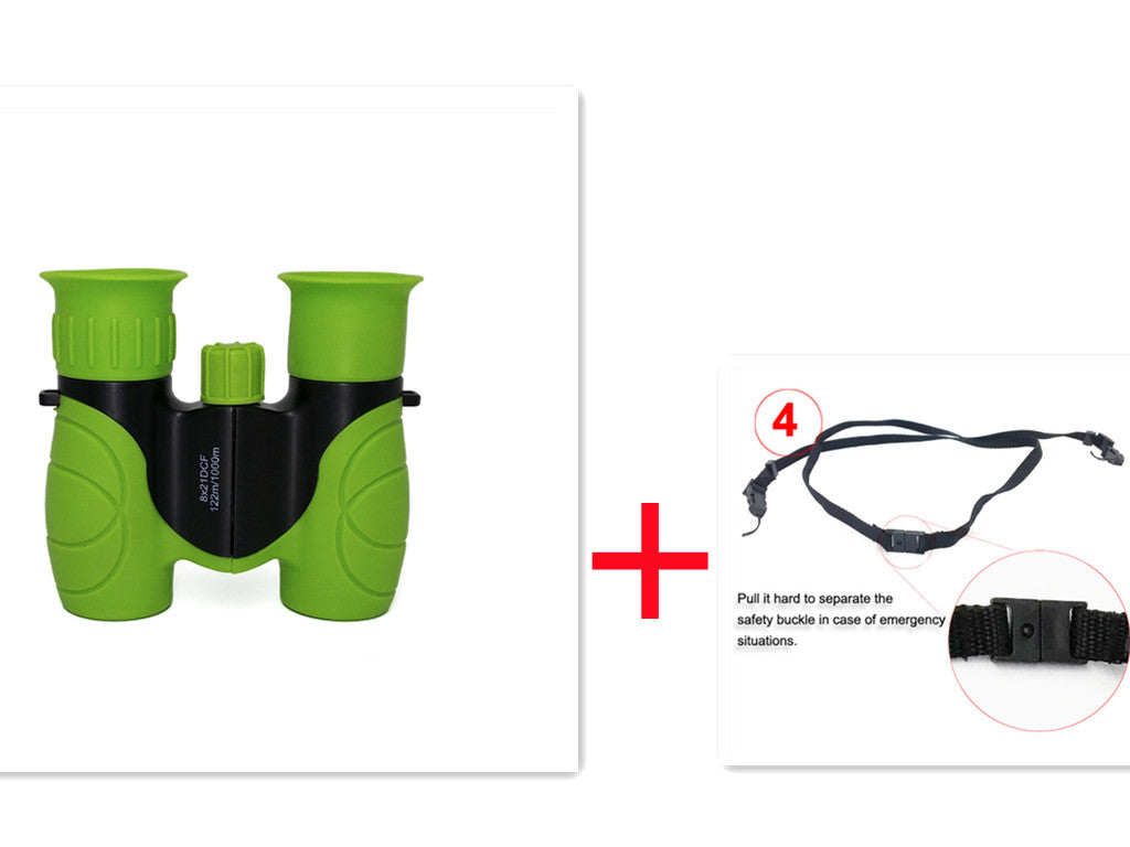 Tontube Best 8x21 Kids Binoculars Food-Grade Material Telesope for Camping Hiking
