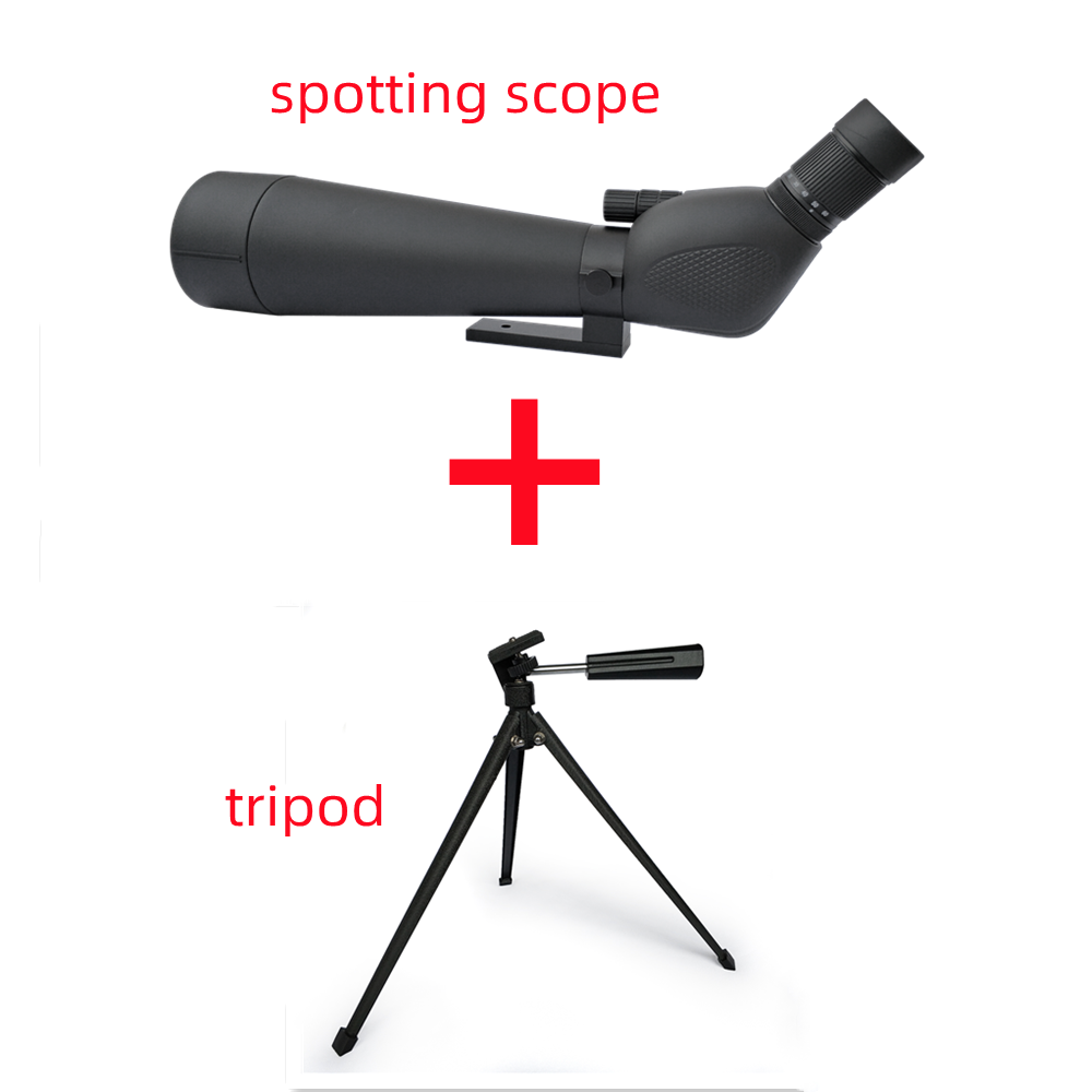 Tontube IPX7 Waterproof Angeled Zoom Phone Spotting Scope 20-60x80 for Hunting and Bird Watching
