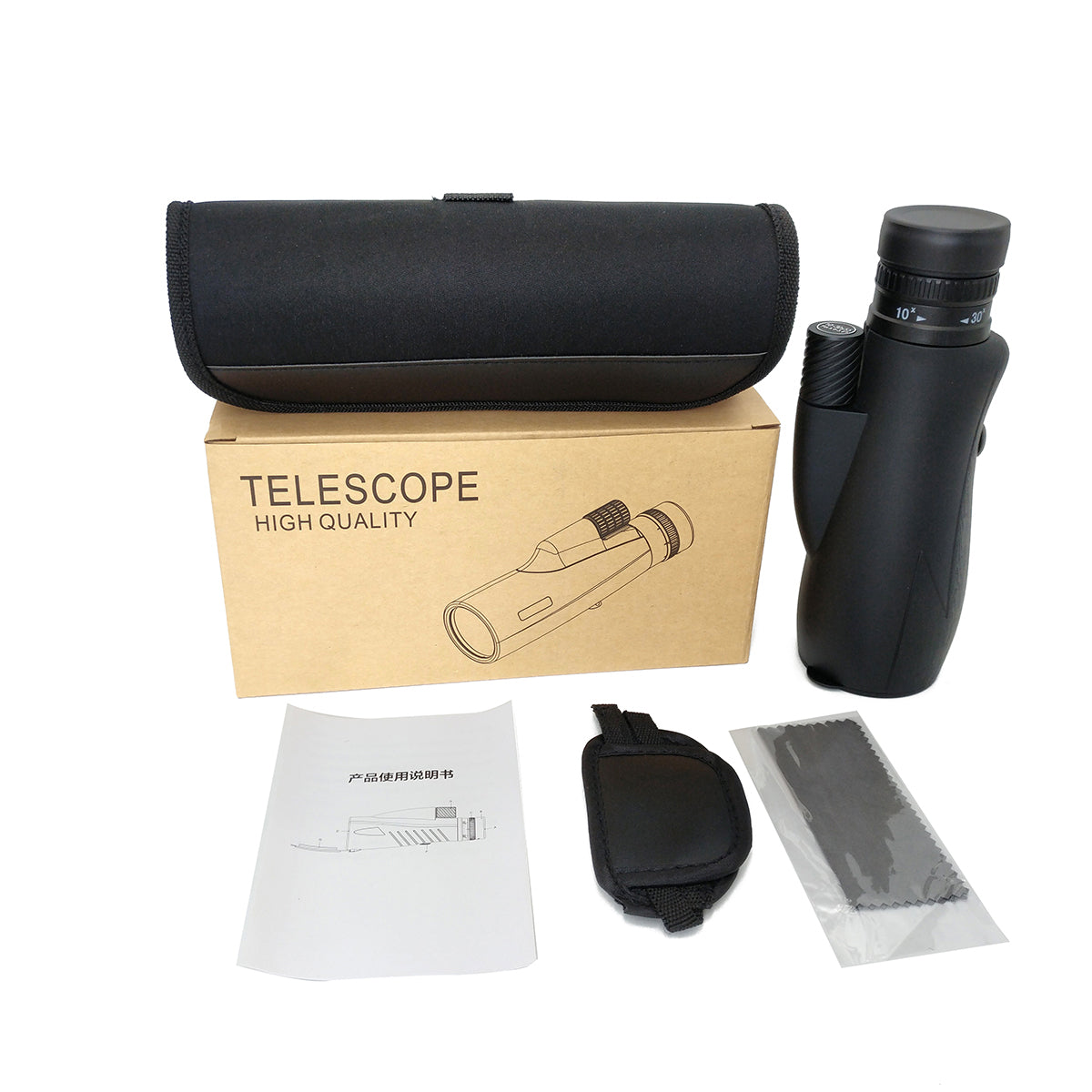 Tontube Powerful 10-30x55mm Starscope Zoom Monocular Telescopes with Cheap price
