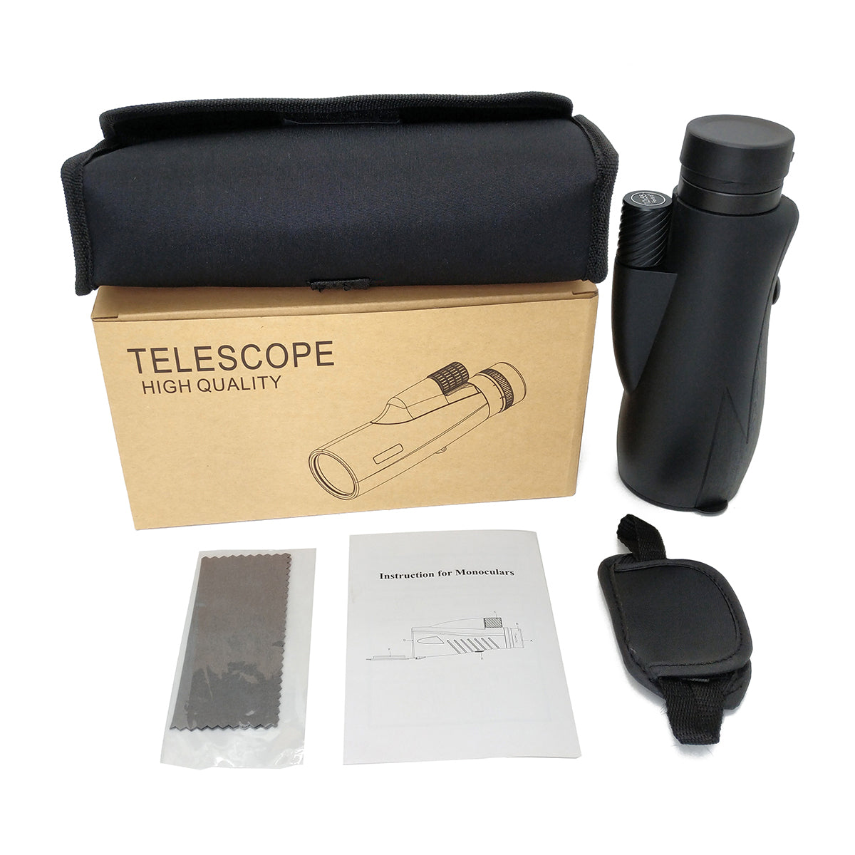 Tontube Powerful Monocular Telescope 12x55 Professional Long Range for Cell Phone